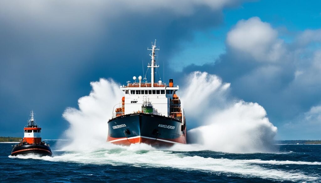 Small Tug Boats Move Huge Cargo Ships